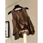 Women's Ruffled Sleeveless Blouse