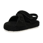 Women's Sandals Cross-strap Plush Flat Shoes