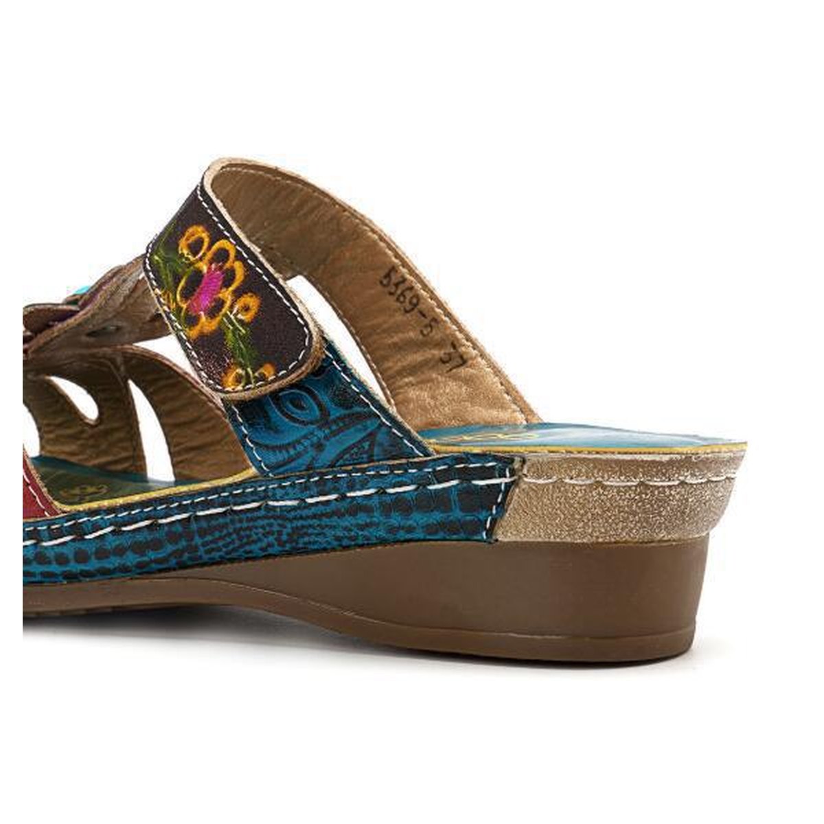 Women's Sandals Heeled Slippers Ethnic Flower Shoes