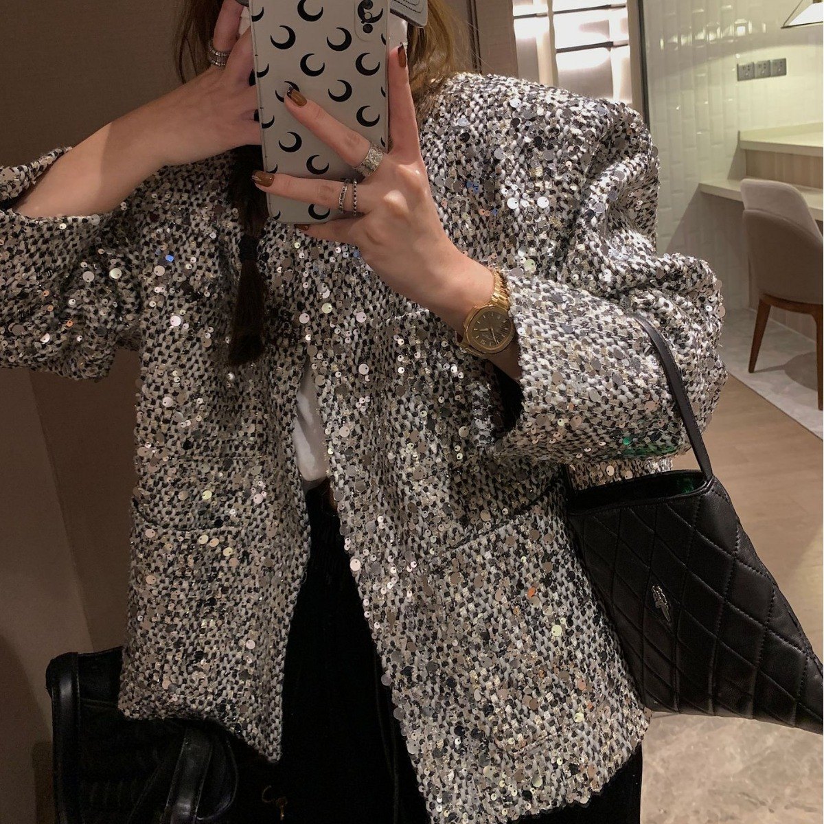 Women's Sequined Luminous Blazer