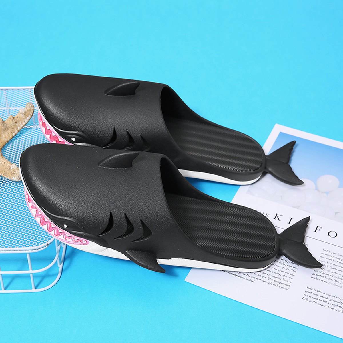 Women's Shark Slippers Beach Shoes Home Flat