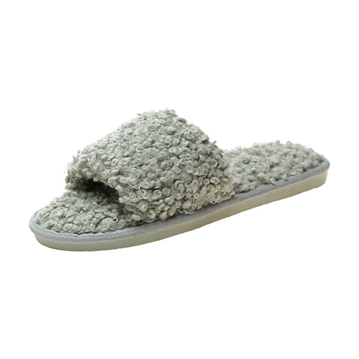 Women's Sheep Curl Slippers Suitable Non-slip Cotton