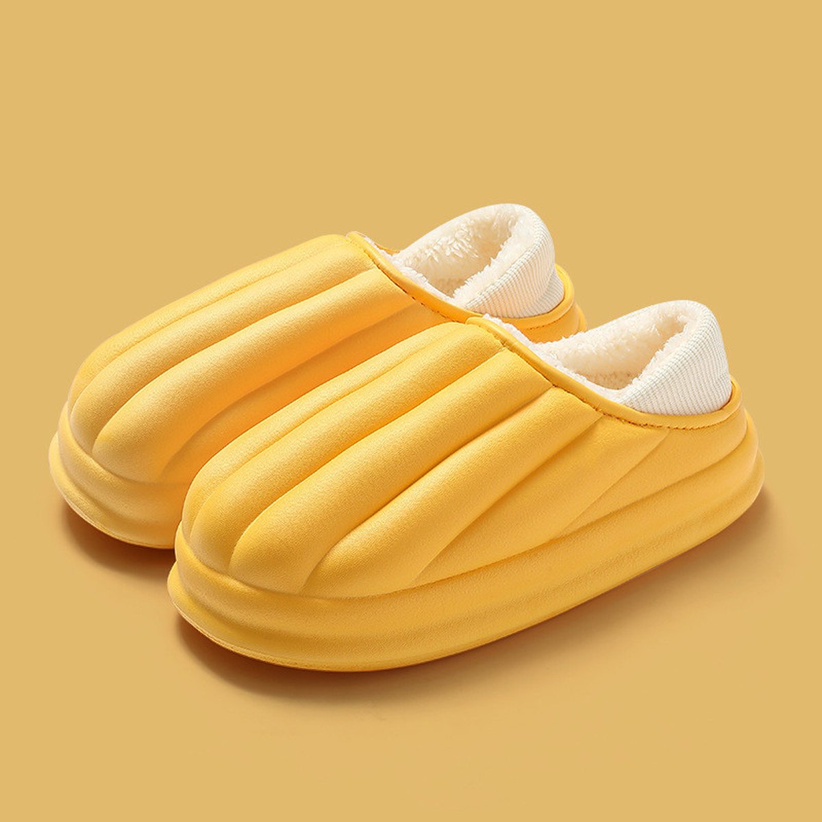 Women's Shell Shape Design Cotton Shoes Waterproof Thick-soled