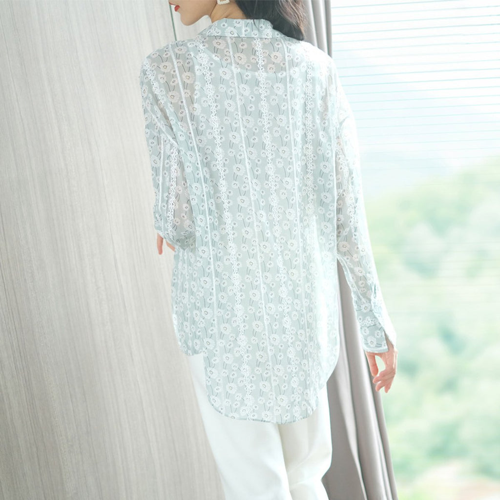 Women's Shirt Long-sleeved Chiffon
