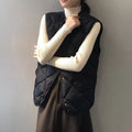 Women's Short Cotton Jacket Vest Loose Puffer