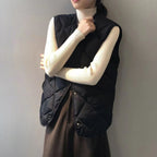 Women's Short Cotton Jacket Vest Loose Puffer
