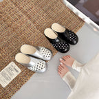 Women's Silver Platform Closed Toe Mules Outdoor Wear