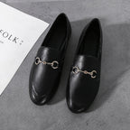 Women's Single Shoes Small Leather British College Retro