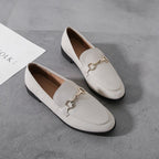 Women's Single Shoes Small Leather British College Retro