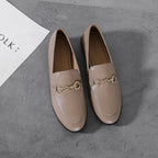 Women's Single Shoes Small Leather British College Retro