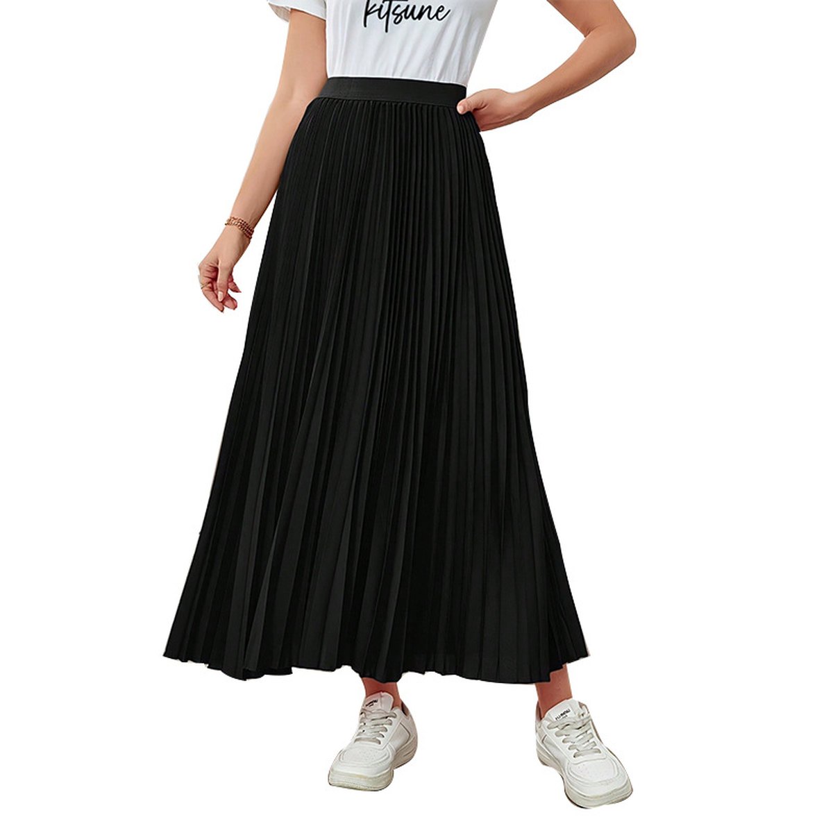 Women's Skirt Elegant Pleated Puffy Umbrella Polyester