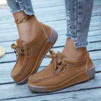 Women's Slip-on Loafers Round-toe Single-layer Shoes