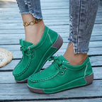 Women's Slip-on Loafers Round-toe Single-layer Shoes