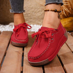 Women's Slip-on Loafers Round-toe Single-layer Shoes