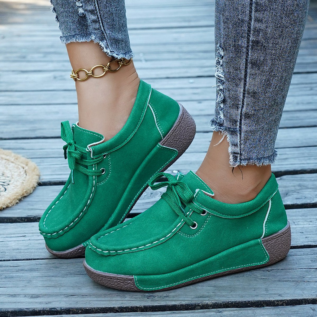 Women's Slip-on Loafers Round-toe Single-layer Shoes