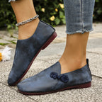 Women's Slippers Retro Buckle Closed-toe