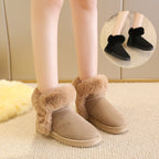 Women's Snow Boots Students Warm Slip On Fluffy