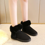 Women's Snow Boots Students Warm Slip On Fluffy
