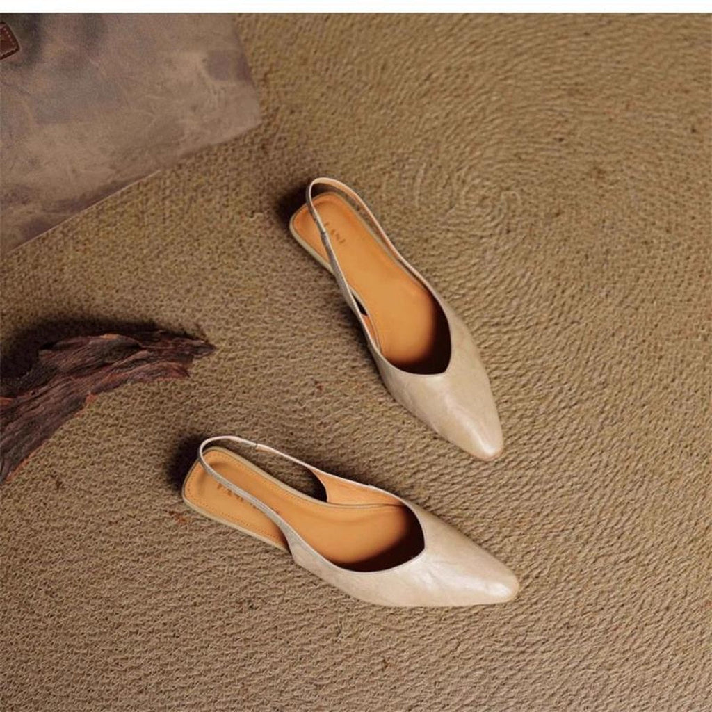 Women's Soft-leather Sandals Outdoor Mules Cutout Back