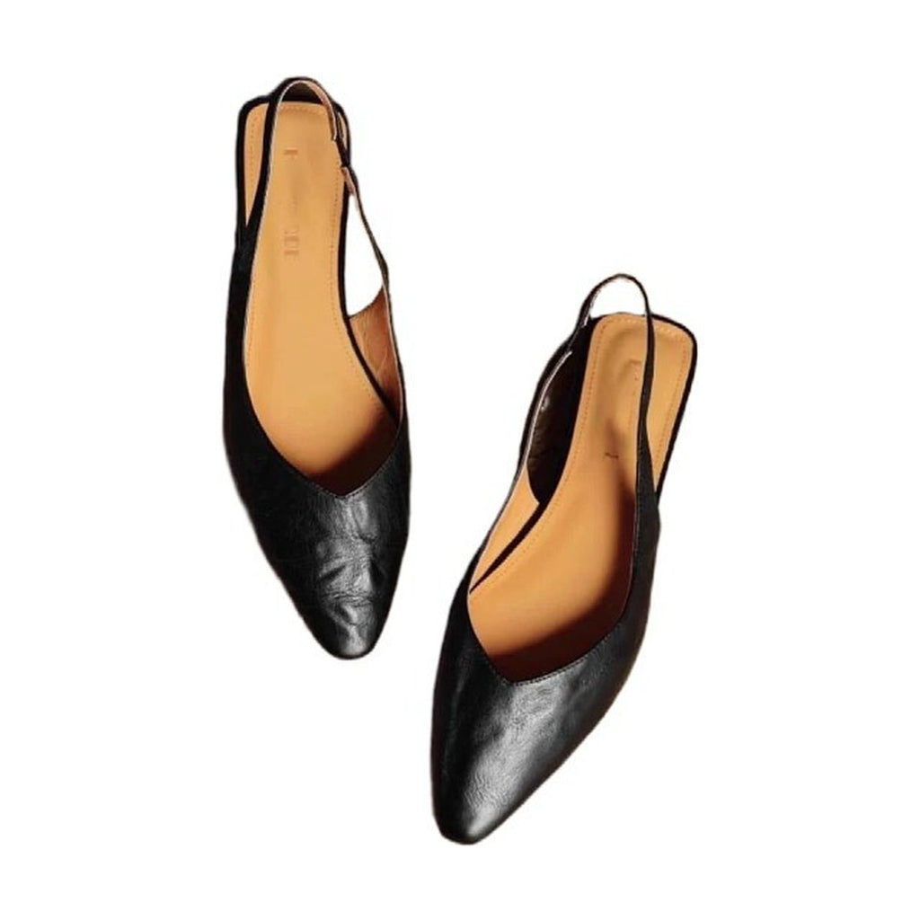 Women's Soft-leather Sandals Outdoor Mules Cutout Back