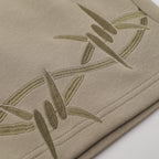 Women's Sports Shorts Thorns Embroidery Knitted Sweatpants