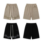 Women's Sports Shorts Thorns Embroidery Knitted Sweatpants