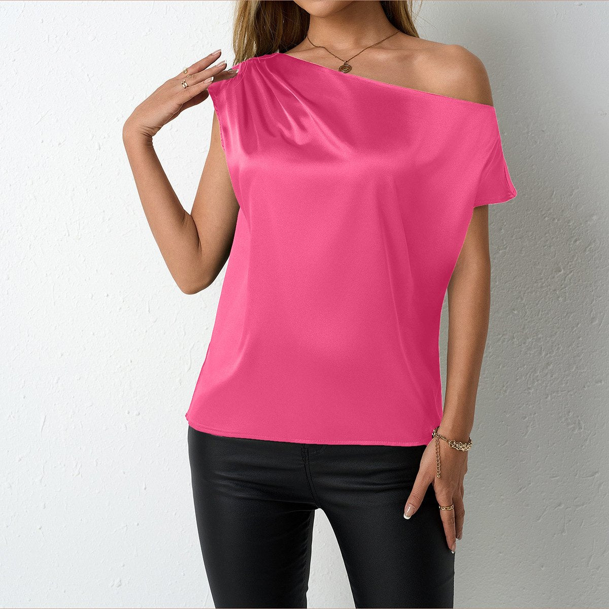 Women's Springsummer Satin Blouse