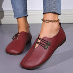 Women's Square-Toe Button Loafers