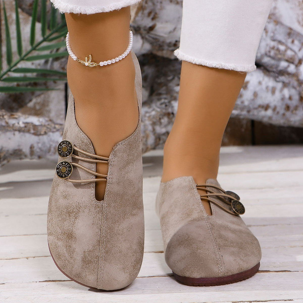 Women's Square Toe Slip-on Sandals Soft Flat Shoes