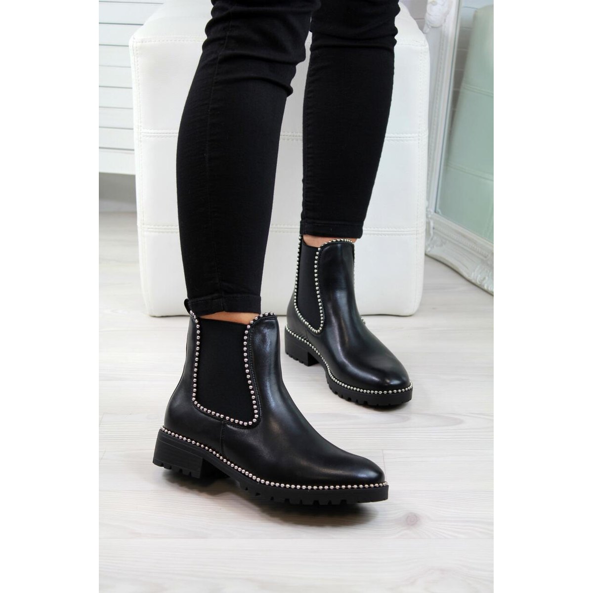 Women's Studded Chelsea Boots