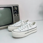 Women's Student Thick-soled Increased Canvas Shoes