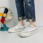 Women's Student Thick-soled Increased Canvas Shoes
