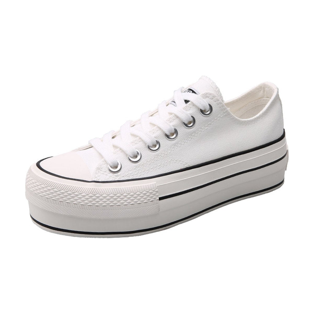 Women's Student Thick-soled Increased Canvas Shoes