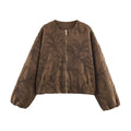 Women's Suede Embroidered Pilot Jacket