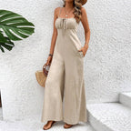 Women's Suspenders Jumpsuit Trousers
