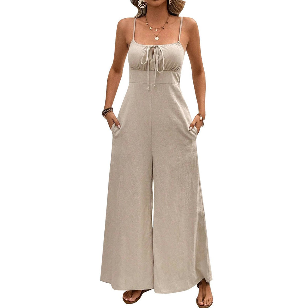 Women's Suspenders Jumpsuit Trousers