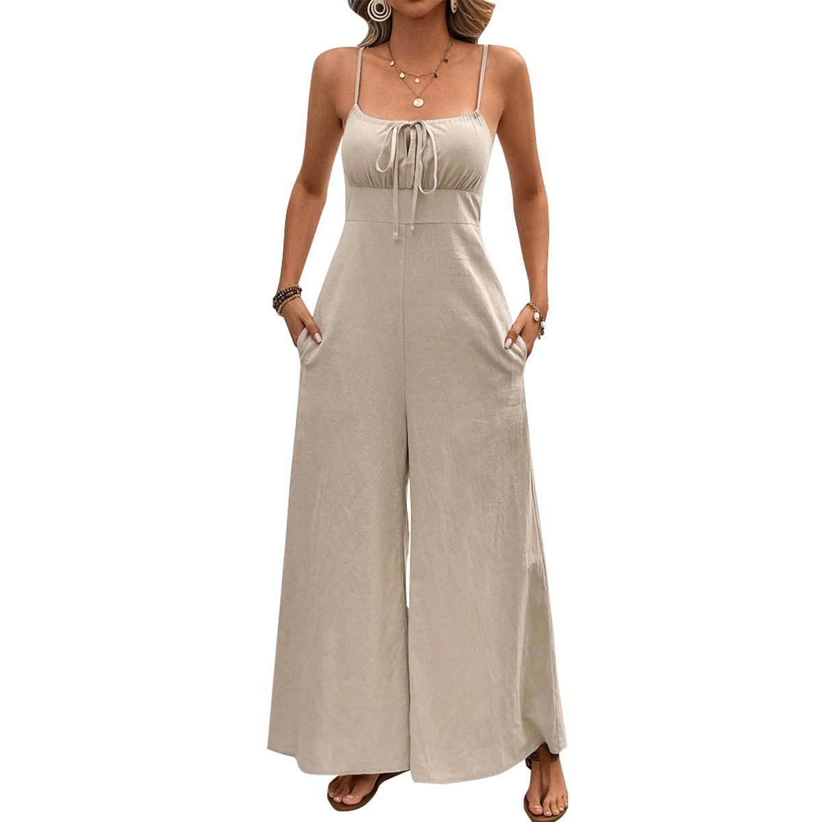 Women's Suspenders Jumpsuit Trousers