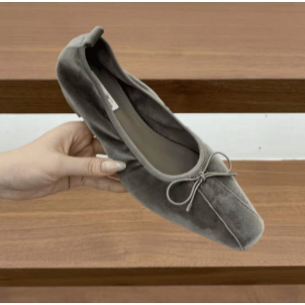 Women's Sweet Bow Shallow Cut Ballet Flats Slip-on
