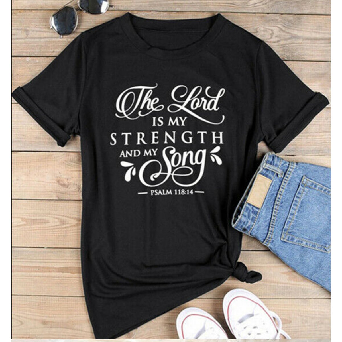 Women's T-shirt Retro Funny Jesus Faith Slogan Art