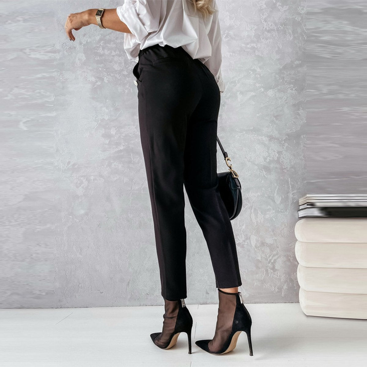 Women's Tailored Trousers Casual Foot Pants