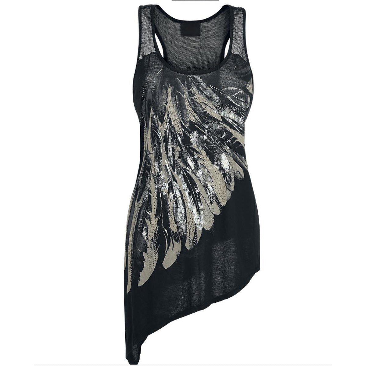 Women's Tank Top Feather Print Vest Shirts