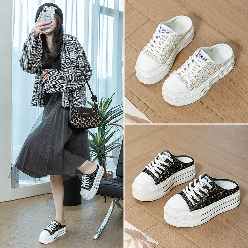 Women's Thick Bottom Height Increasing Canvas Shoes