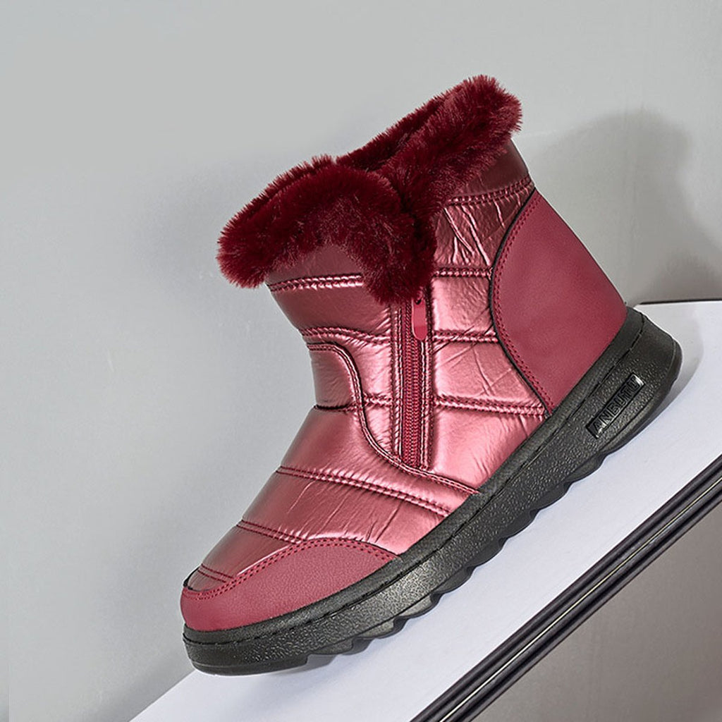 Women's Thick Plush Snow Boots Side Zipper High