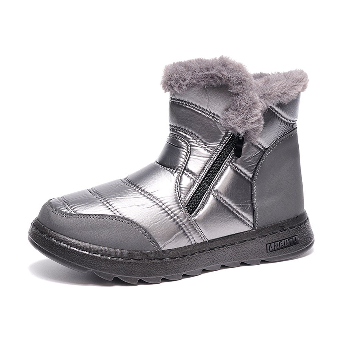 Women's Thick Plush Snow Boots Side Zipper High