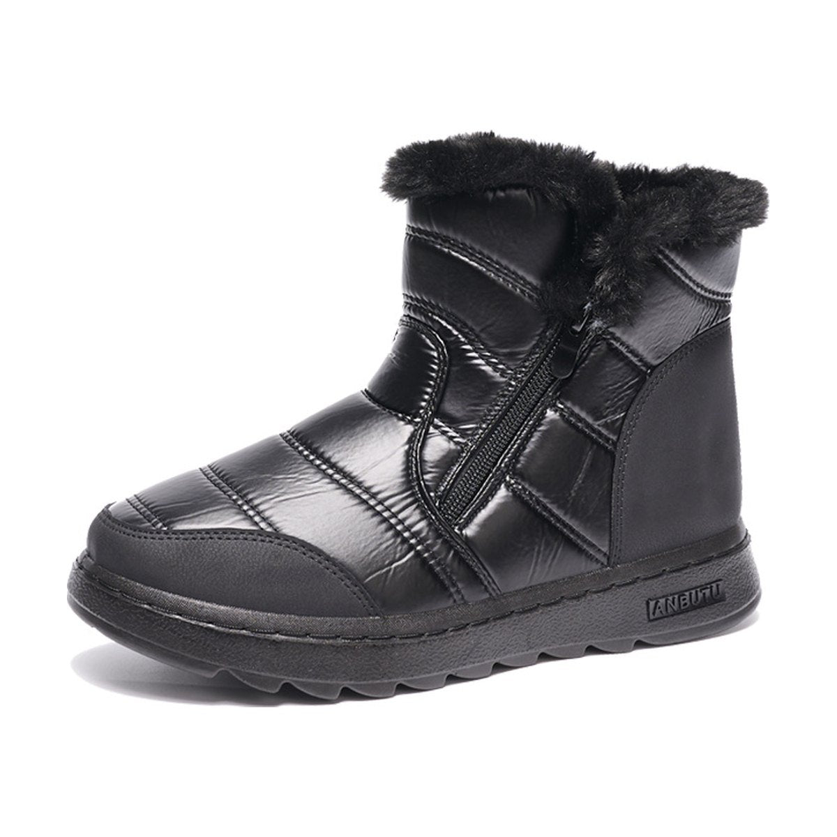 Women's Thick Plush Snow Boots Side Zipper High