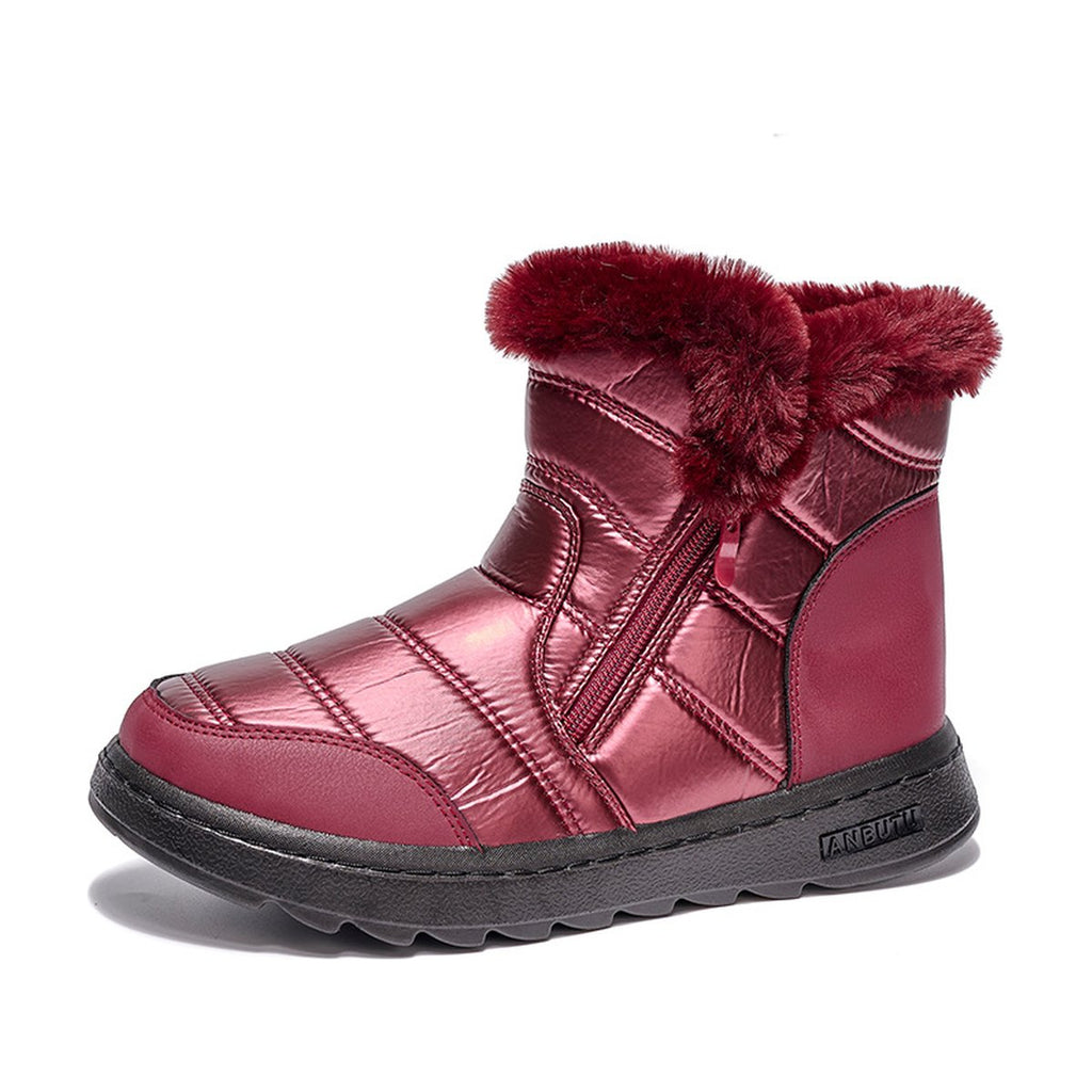 Women's Thick Plush Snow Boots Side Zipper High