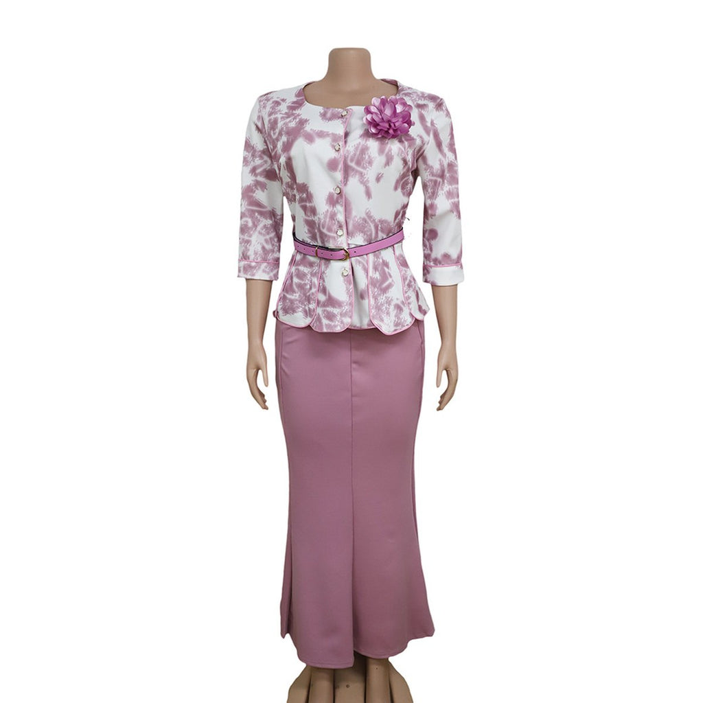 Women's Two Piece Set Dashiki Long Maxi Dress