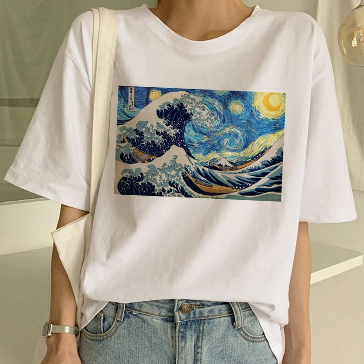 Women's Van Gogh T Shirt Art Painting