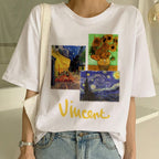 Women's Van Gogh T Shirt Art Painting