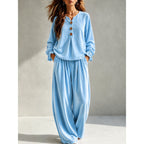 Women's Velvet Casual Pants Two-piece Set